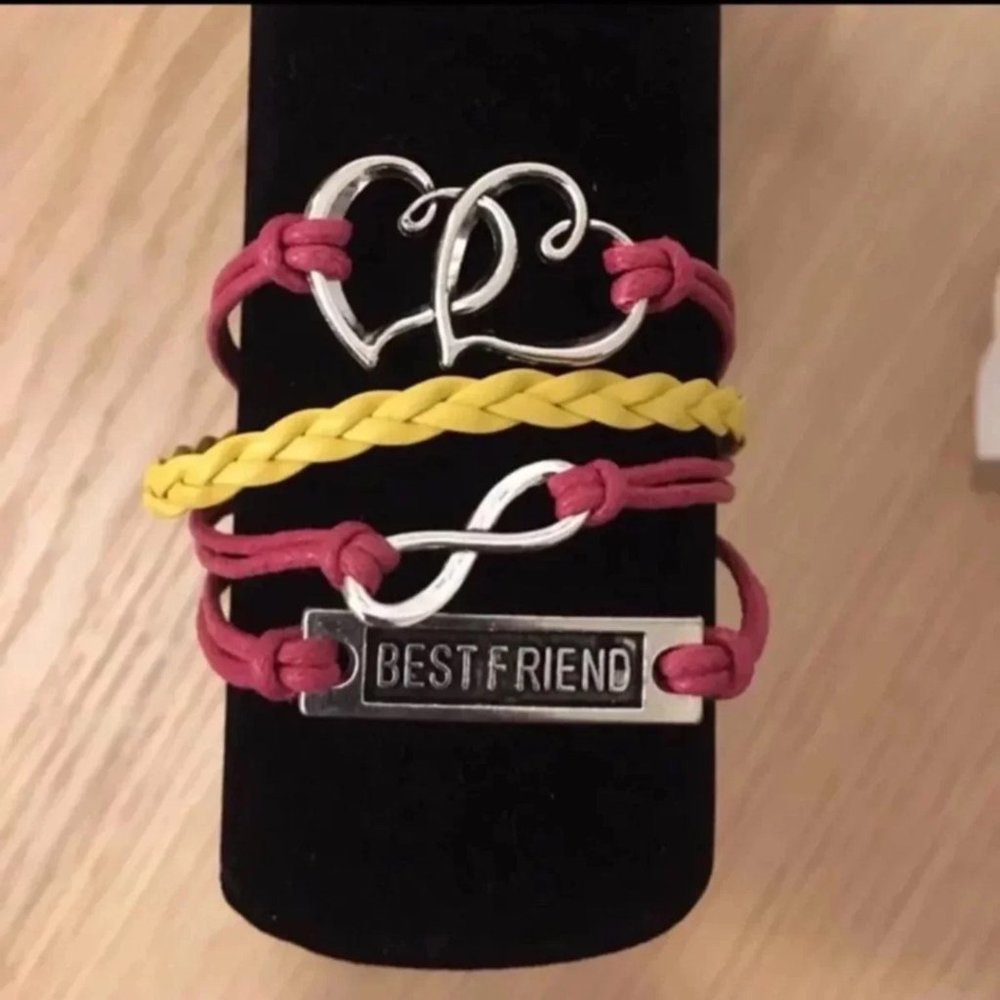 3/$15 ** Best friend infinity 2 hearts bracelet